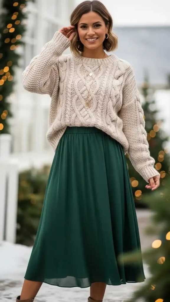 cable-knit-sweater-with-midi-skirt