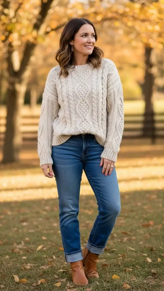 cable-knit-sweaters-with-classic-denim