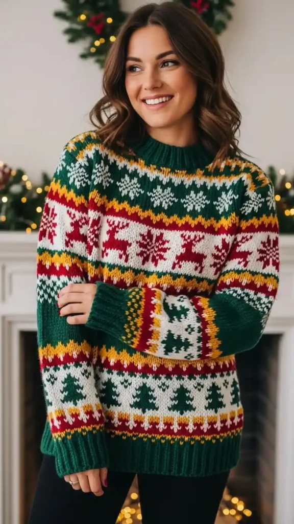 chunky-knit-sweaters-with-festive-colors
