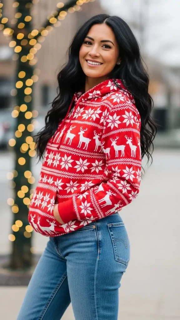 festive-hoodie-with-jeans