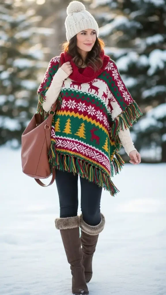 knit-poncho-with-leggings