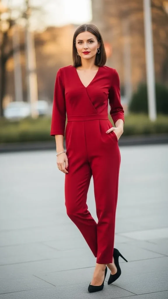 red-jumpsuit-with-minimal-accessories
