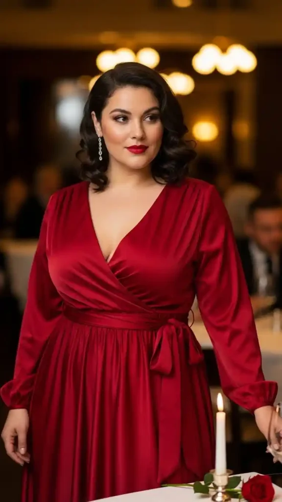 17+ Flattering Plus-Size Valentine’s Day Outfits Women Will Adore 11 wrap-dresses-that-flatter