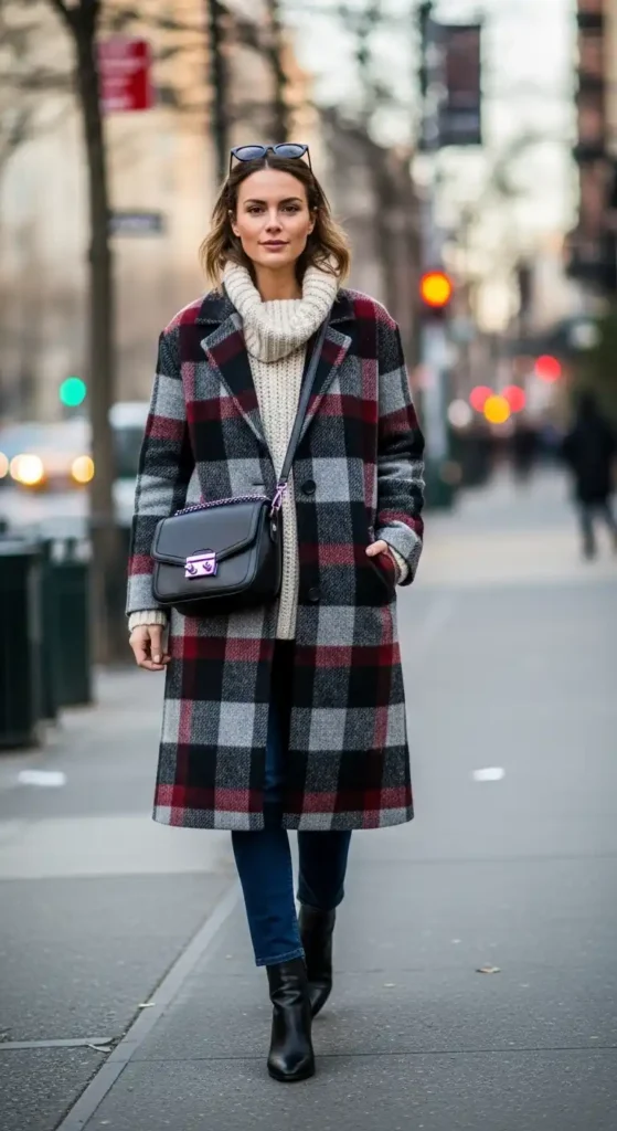 plaid-wool-coat-with-chunky-knit-sweater