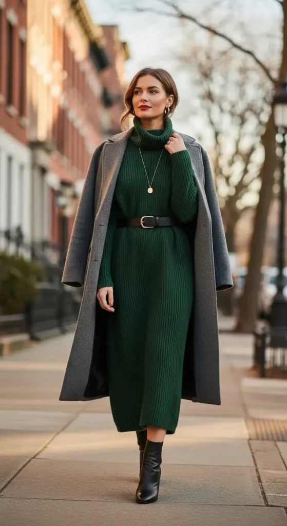 turtleneck-midi-dress