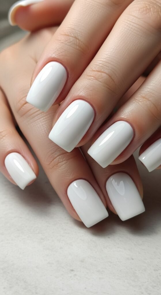 15 Trendy And Gorgeous Classy Nails Ideas You’ll Love to Try 11 clean-square-white-nail