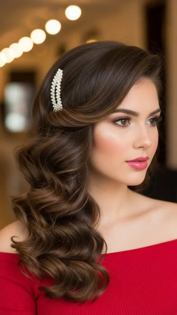 curled-side-swept-hair