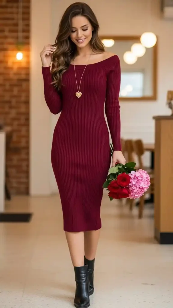 knit-dress-with-ankle-boots