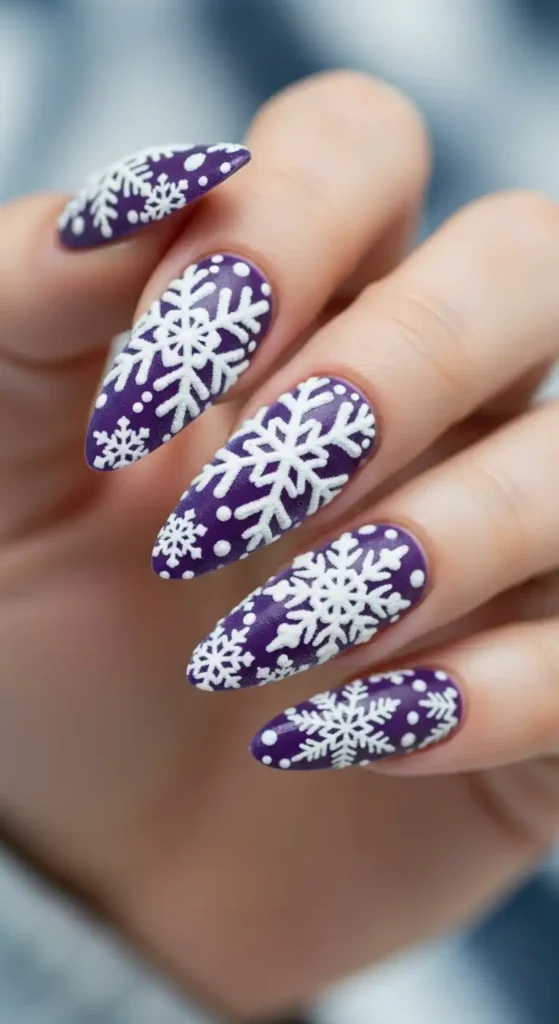 lavender-velvet-with-white-snowflakes