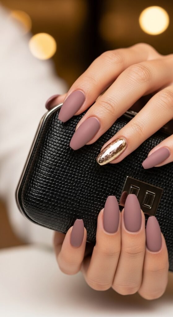 15 Trendy And Gorgeous Classy Nails Ideas You’ll Love to Try 10 matte-mauve-almond-nail