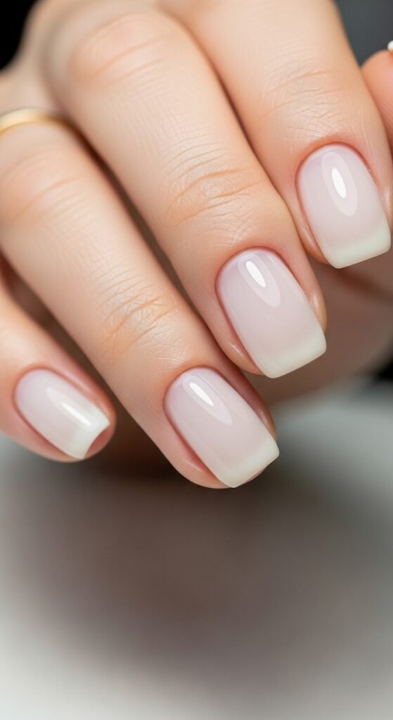 15 Trendy And Gorgeous Classy Nails Ideas You’ll Love to Try 3 milky-white-minimal-nail