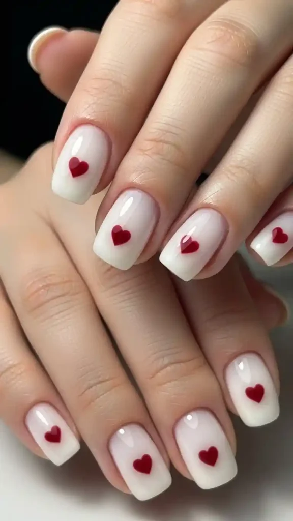 milky-white-nails-with-tiny-heart-accent
