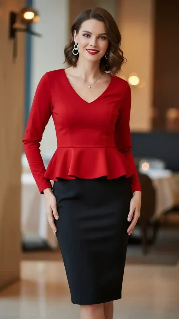 peplum-top-with-pencil-skirt
