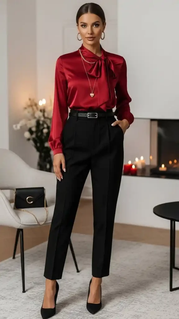 satin-blouse-with-tailored-trousers