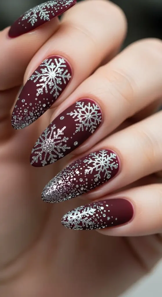 silver-glitter-snowflakes-over-deep-burgundy