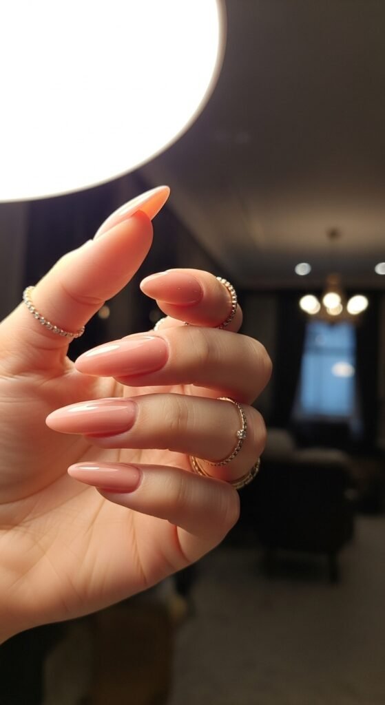 15 Trendy And Gorgeous Classy Nails Ideas You’ll Love to Try 2 soft-nude-almond-nail