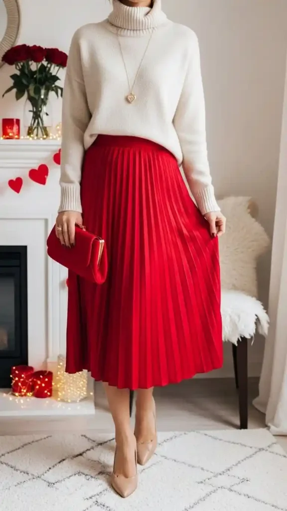turtleneck-sweater-with-midi-skirt