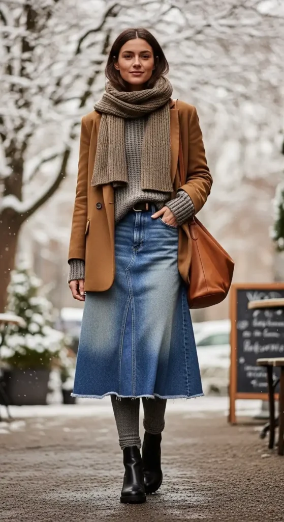 blazer-and-denim-midi-skirt