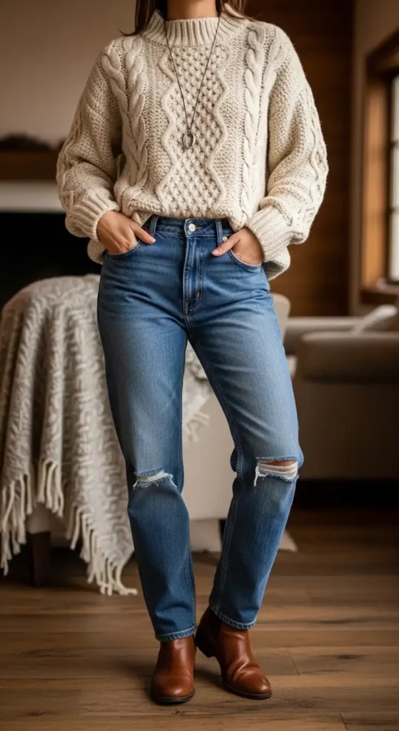 chunky-knit-sweater-with-straight-leg-jean