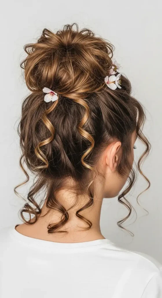 high-curly-bun-with-defined-texture
