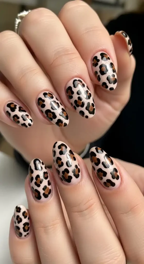 How to Create Minimalist Short Nail Designs for Daily Wear 12 cheetah-print