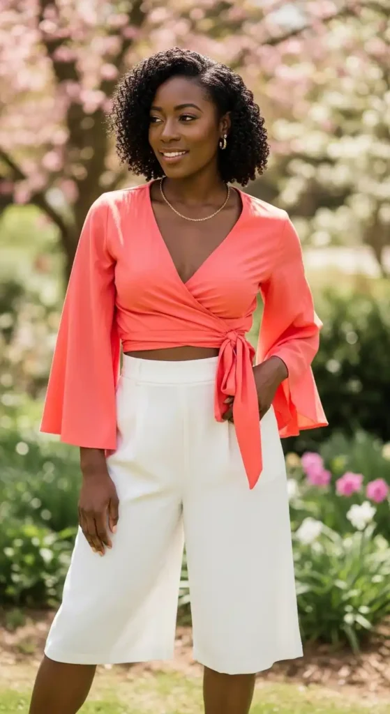 coral-wrap-top-with-breezy-culottes