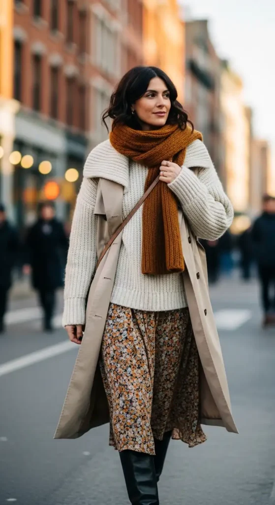 layered-sweater-over-dress