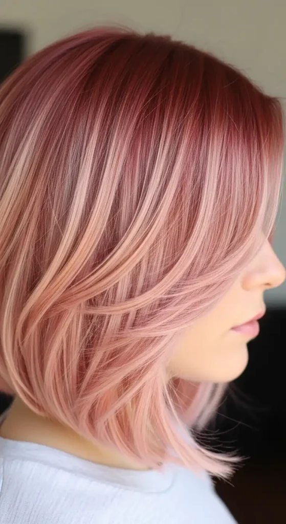 17 Gorgeous Colorful Short Hairstyles for Every Personality 13 rose-gold-bob
