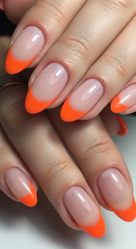 How to Create Minimalist Short Nail Designs for Daily Wear 10 tangerine-tips