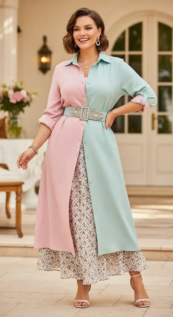 belted-long-shirt-with-skirt