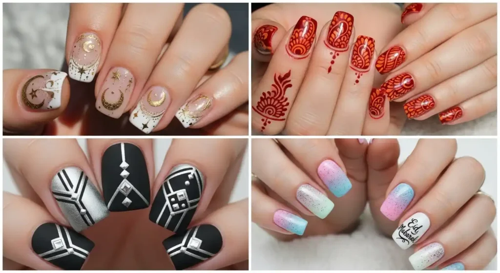 18 Eid Nail Ideas to Make Your Manicure Festive and Elegant 6 eid-nail-ideas