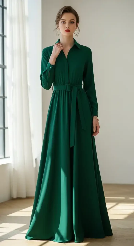 shirt-collar-maxi-dress