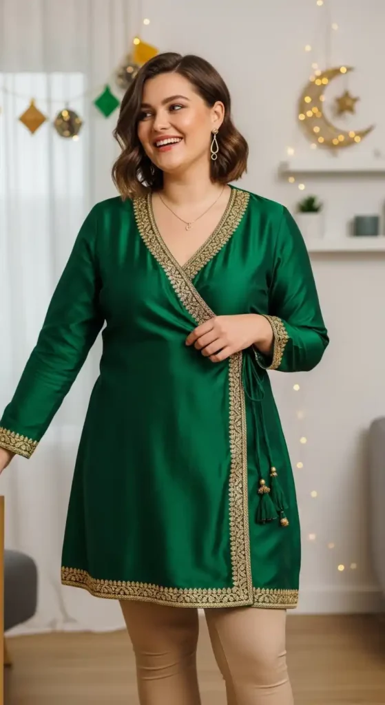 wrap-style-kurti-with-leggings