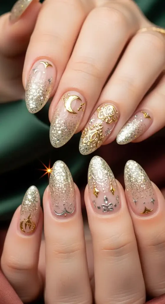 champagne-inspired-glitter-nails