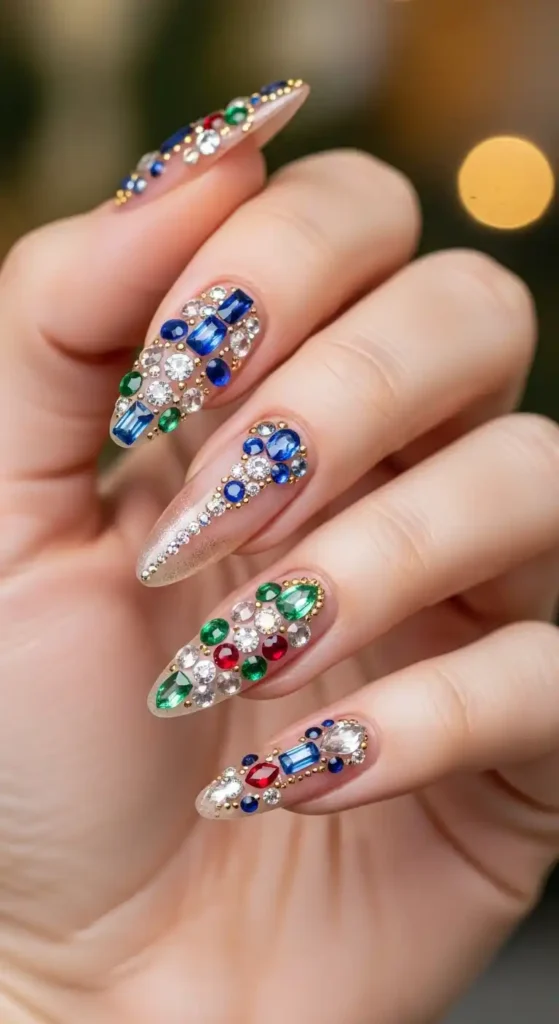 mixed-gemstone-nails