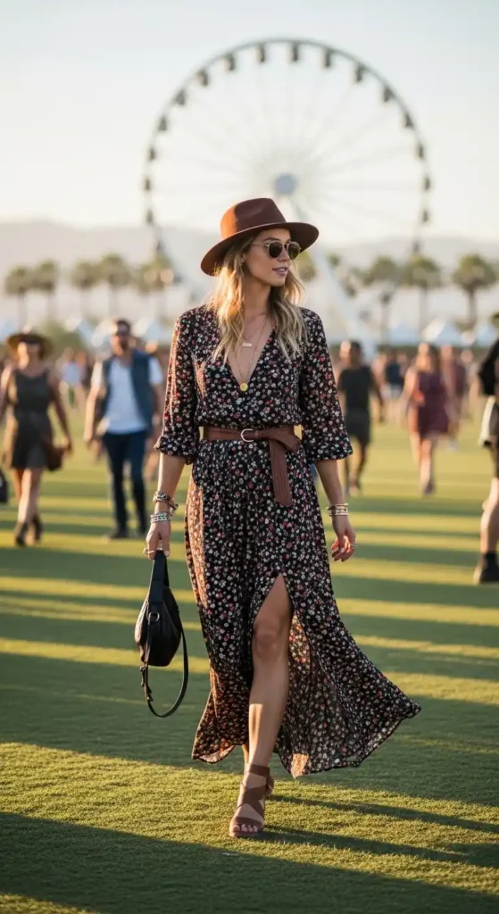 offbeat-graphic-dress-with-sneakers