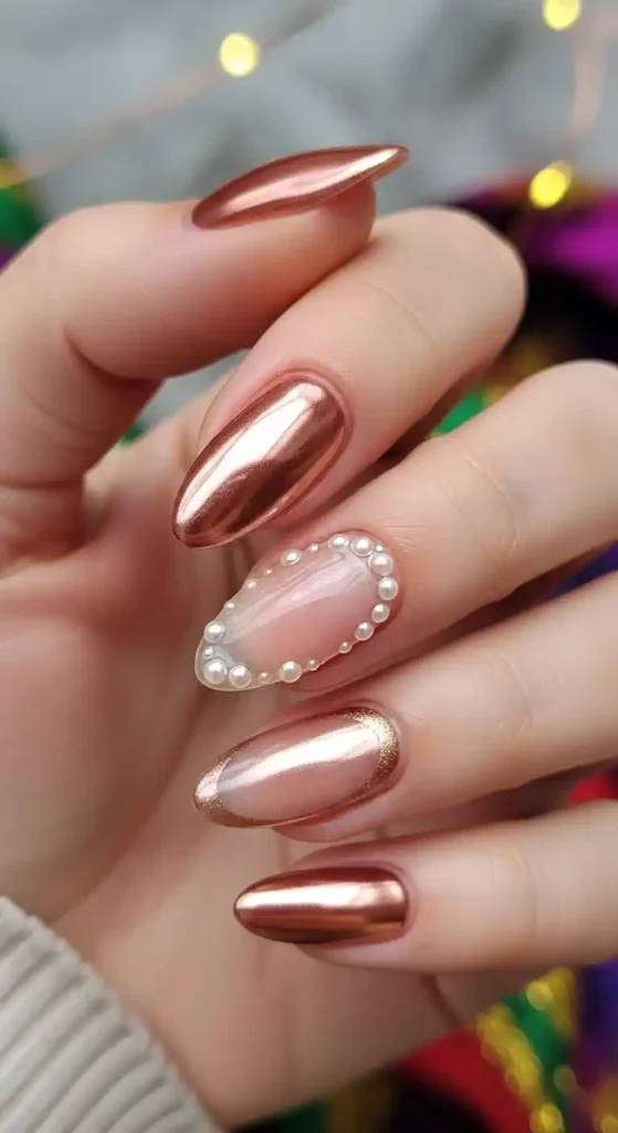 rose-gold-nails-with-pearls
