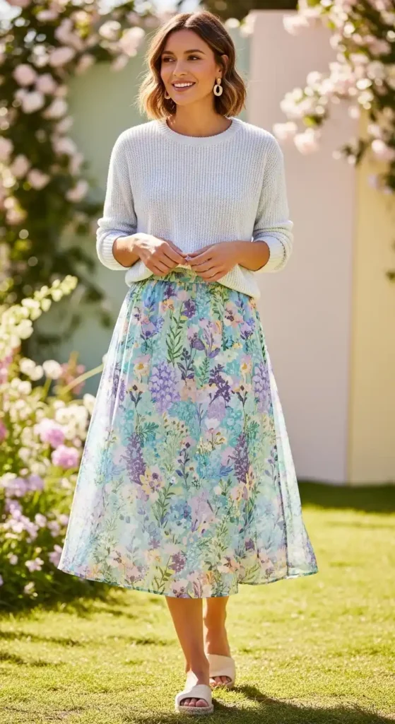 floral-midi-skirt-with-light-sweater