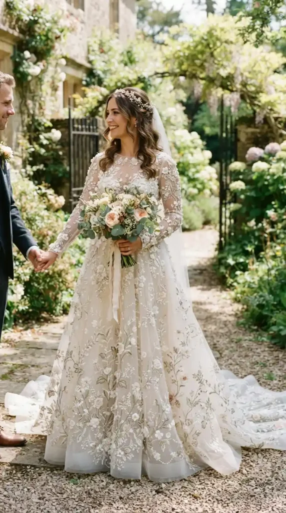 floral-embroidered-long-sleeves-wedding-dress
