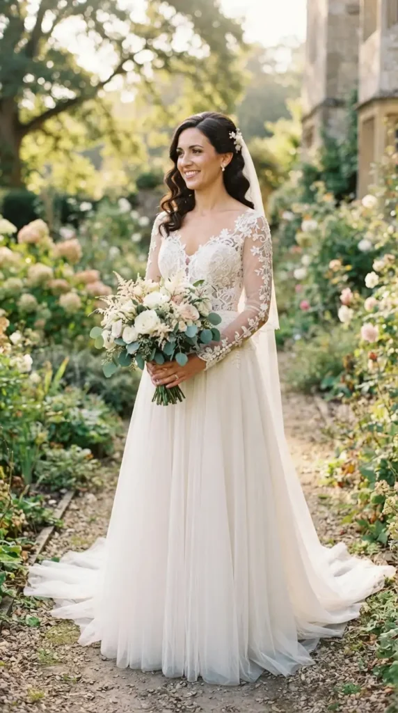 illusion-sleeve-wedding-dress