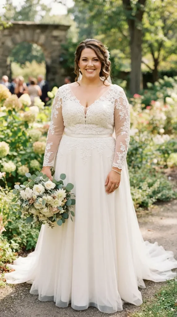 long-sleeve-plus-size-wedding-dress
