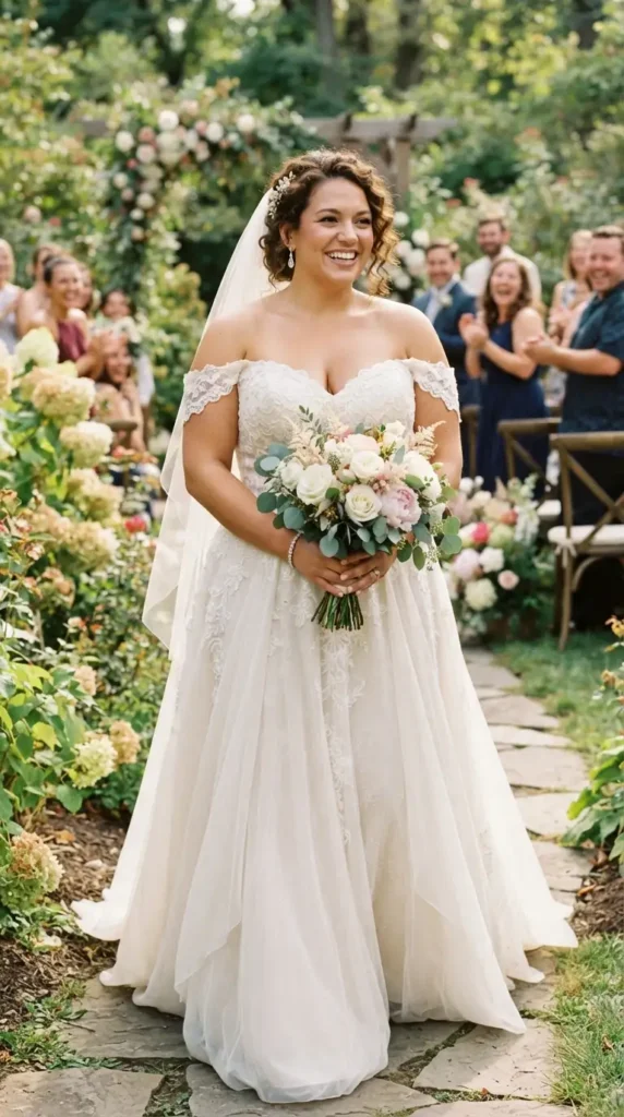 off-shoulder-plus-size-wedding-dress
