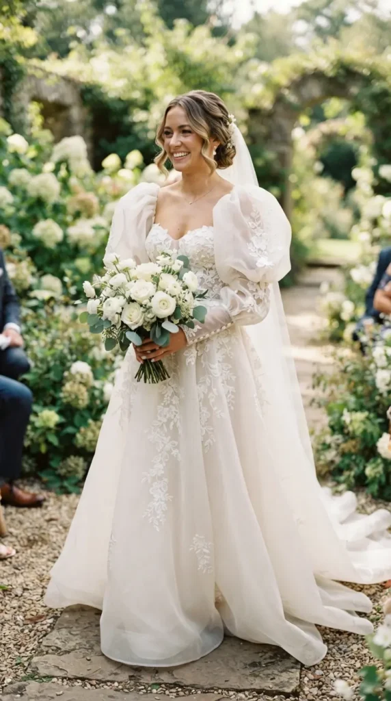 puff-sleeve-wedding-dress